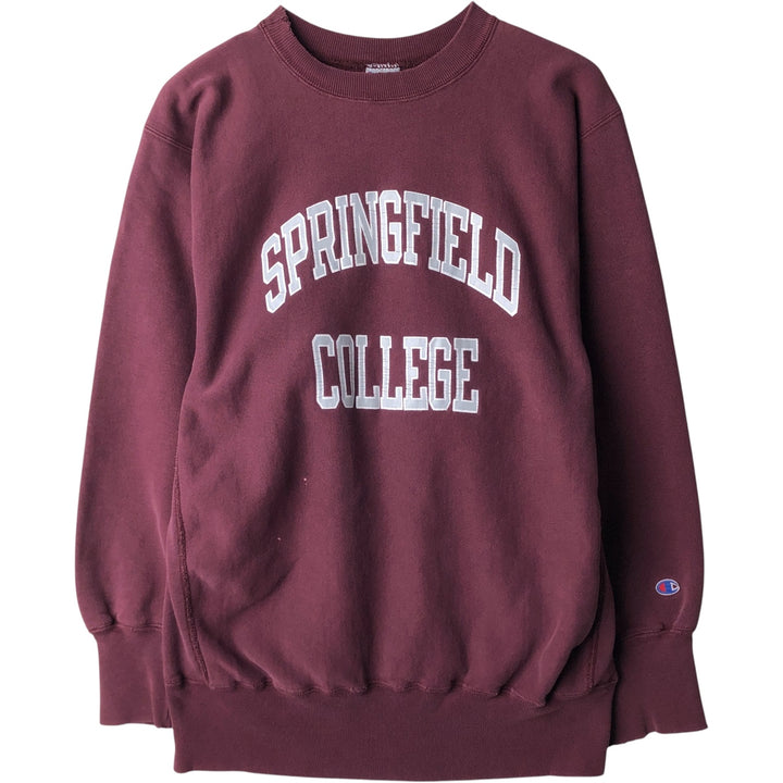 90'S Champion Reverse Weave Embroidered Tag Printed Sweatshirt Trainer Made in USA Men's XL Vintage cotton bordeaux Vintage Second Hand