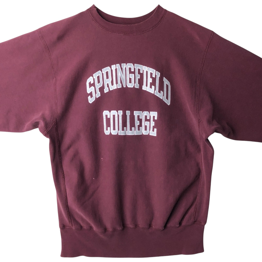 90'S Champion Reverse Weave Embroidered Tag Printed Sweatshirt Trainer Made in USA Men's XL Vintage cotton bordeaux Vintage Second Hand