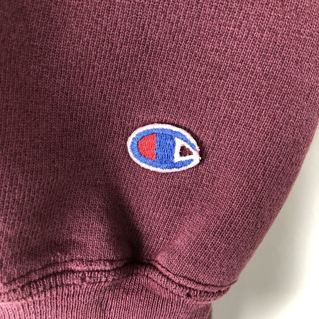 90'S Champion Reverse Weave Embroidered Tag Printed Sweatshirt Trainer Made in USA Men's XL Vintage cotton bordeaux Vintage Second Hand