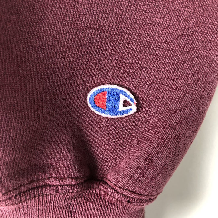 90'S Champion Reverse Weave Embroidered Tag Printed Sweatshirt Trainer Made in USA Men's XL Vintage cotton bordeaux Vintage Second Hand