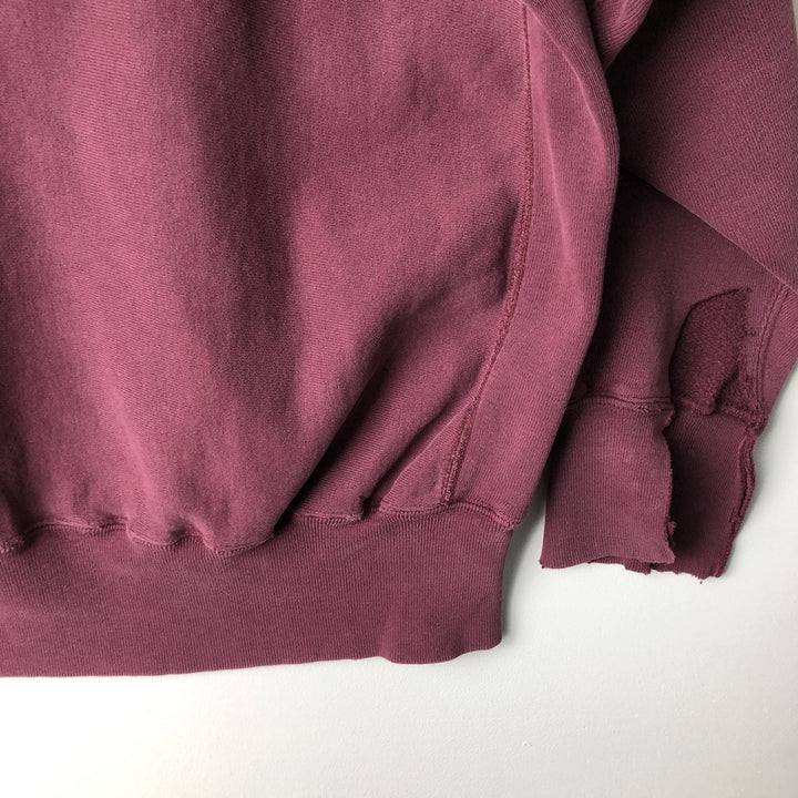 90'S Champion Reverse Weave Embroidered Tag Printed Sweatshirt Trainer Made in USA Men's XL Vintage cotton bordeaux Vintage Second Hand