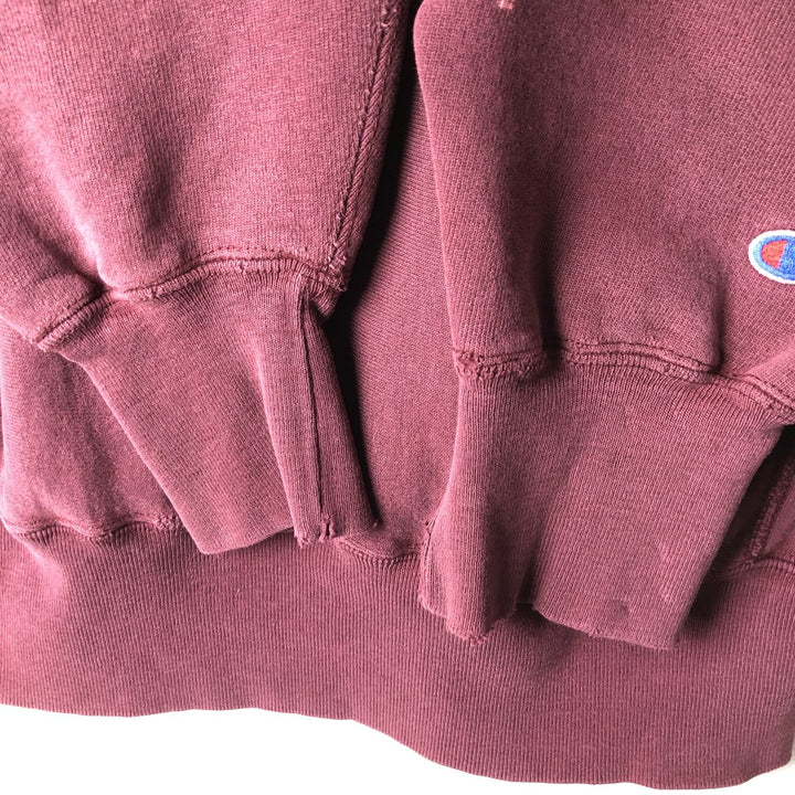 90'S Champion Reverse Weave Embroidered Tag Printed Sweatshirt Trainer Made in USA Men's XL Vintage cotton bordeaux Vintage Second Hand