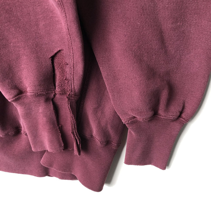 90'S Champion Reverse Weave Embroidered Tag Printed Sweatshirt Trainer Made in USA Men's XL Vintage cotton bordeaux Vintage Second Hand