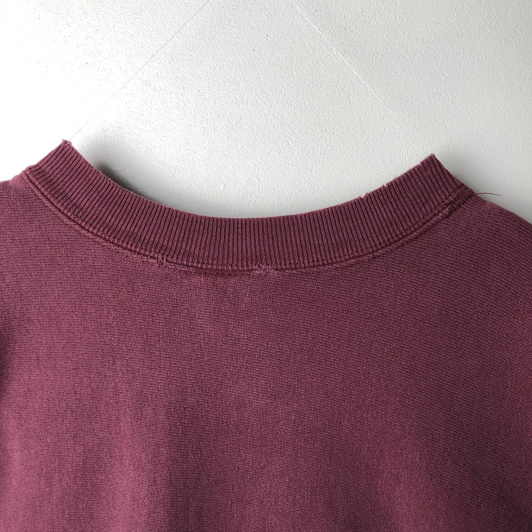 90'S Champion Reverse Weave Embroidered Tag Printed Sweatshirt Trainer Made in USA Men's XL Vintage cotton bordeaux Vintage Second Hand