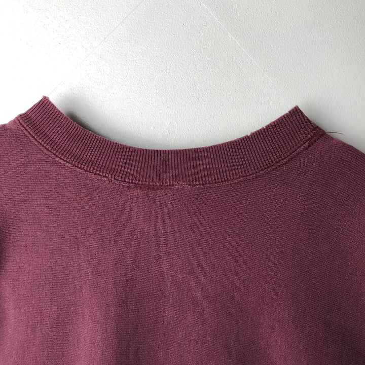 90'S Champion Reverse Weave Embroidered Tag Printed Sweatshirt Trainer Made in USA Men's XL Vintage cotton bordeaux Vintage Second Hand