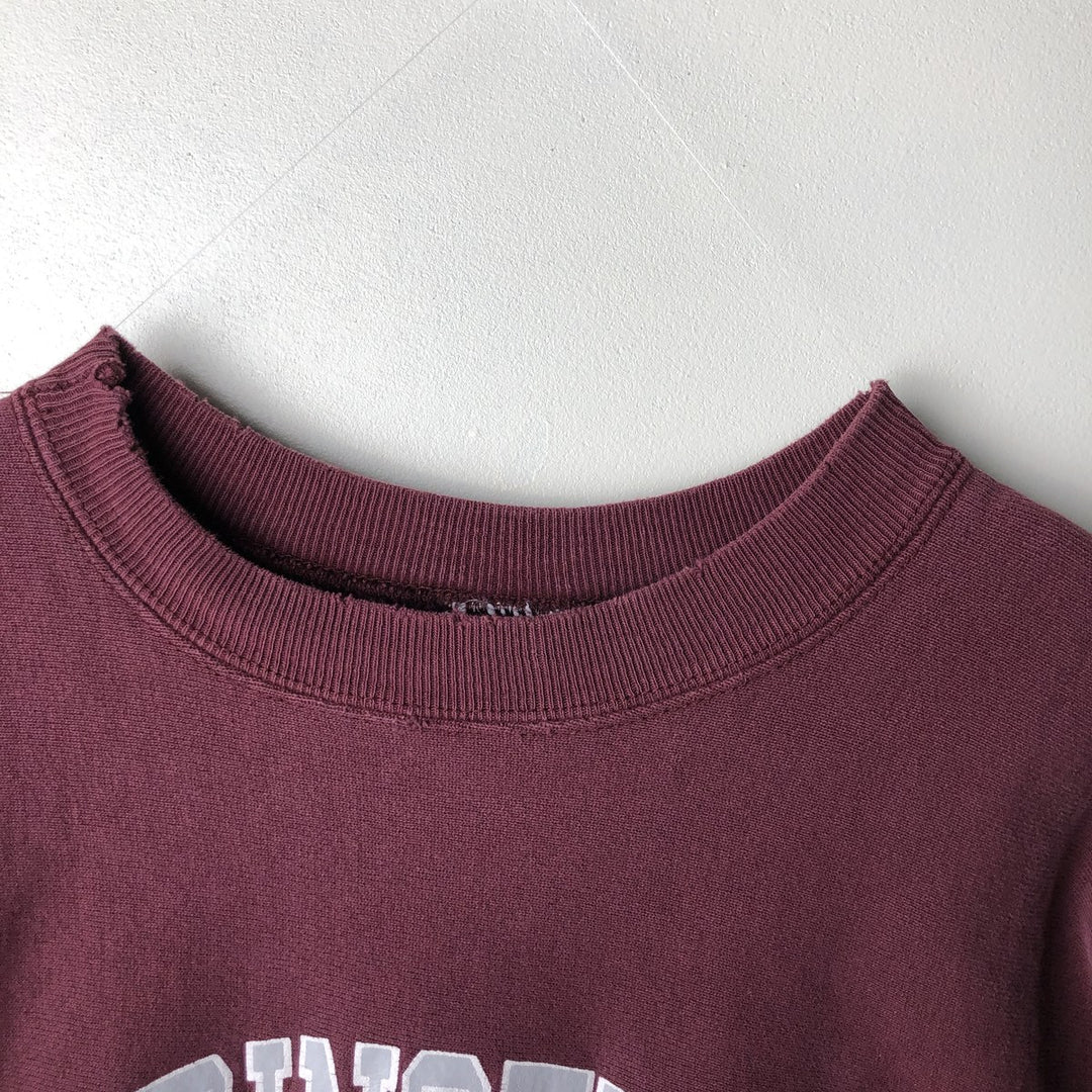 90'S Champion Reverse Weave Embroidered Tag Printed Sweatshirt Trainer Made in USA Men's XL Vintage cotton bordeaux Vintage Second Hand