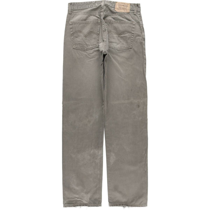 90'S Levi's 401 Chino Pants, Made in Italy, Men's, Size W33, Vintage cotton gray type Vintage Second Hand