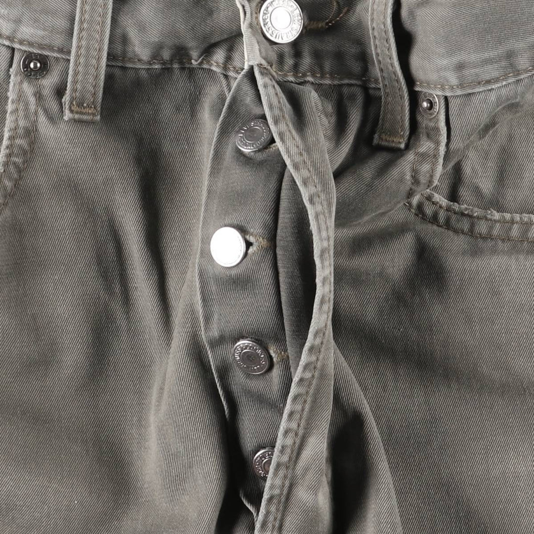 90'S Levi's 401 Chino Pants, Made in Italy, Men's, Size W33, Vintage cotton gray type Vintage Second Hand