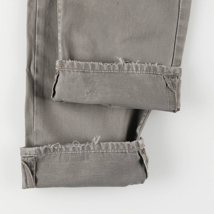 90'S Levi's 401 Chino Pants, Made in Italy, Men's, Size W33, Vintage cotton gray type Vintage Second Hand