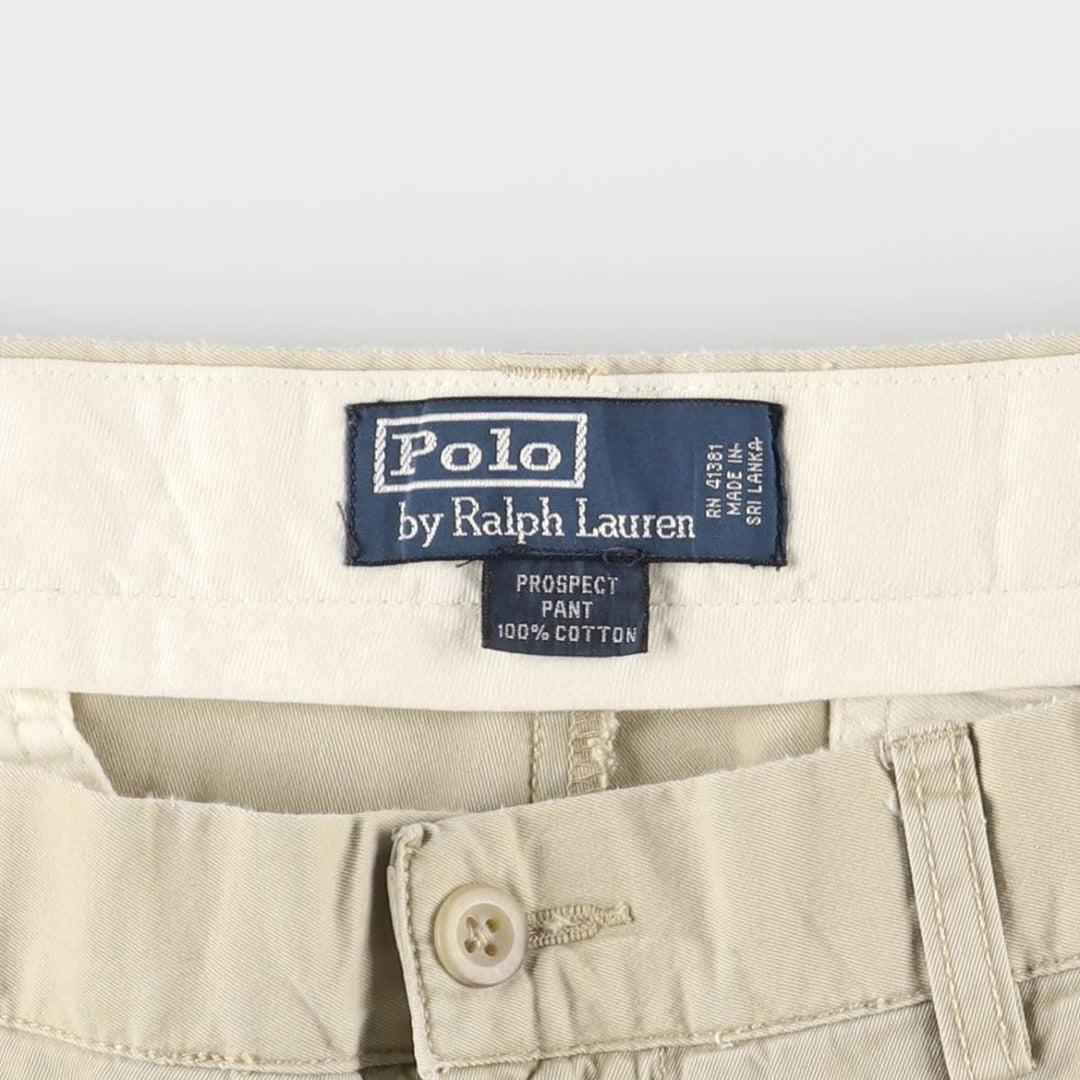 Ralph Lauren POLO by Ralph Lauren PROSPECT PANT chino pants, men's size W37 cotton Beige type Vintage Second Hand