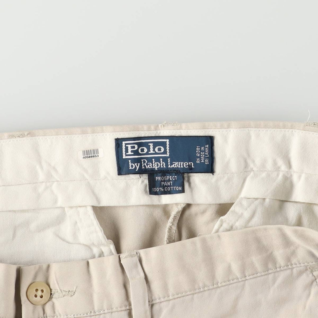 Ralph Lauren POLO by Ralph Lauren PROSPECT PANT Chino pants for men, equivalent to w34 cotton Beige type Vintage Second Hand