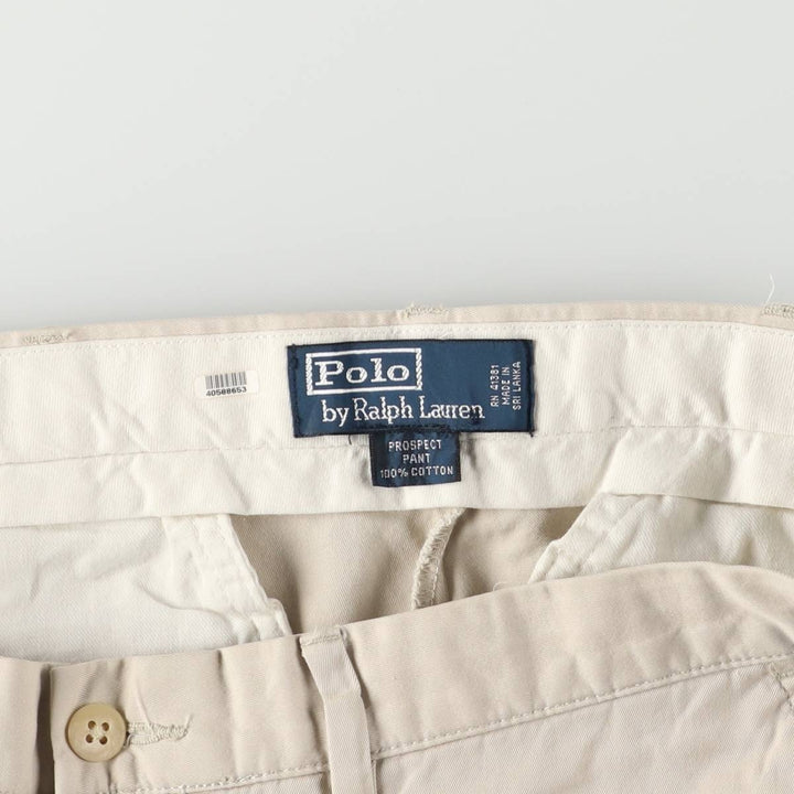Ralph Lauren POLO by Ralph Lauren PROSPECT PANT Chino pants for men, equivalent to w34 cotton Beige type Vintage Second Hand