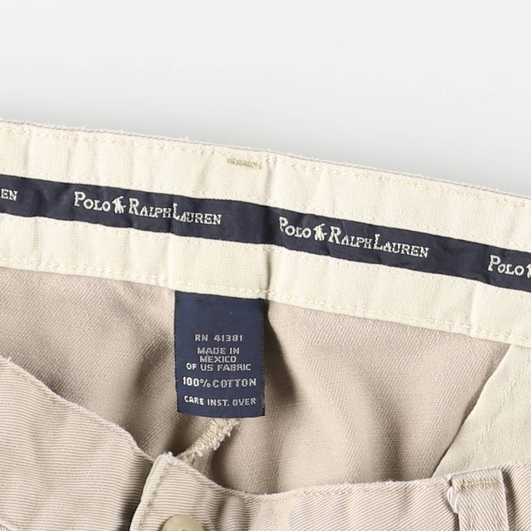 Ralph Lauren Polo Hammond Pant, two-pleat chino pants, men's size W34. cotton Beige type Vintage Second Hand