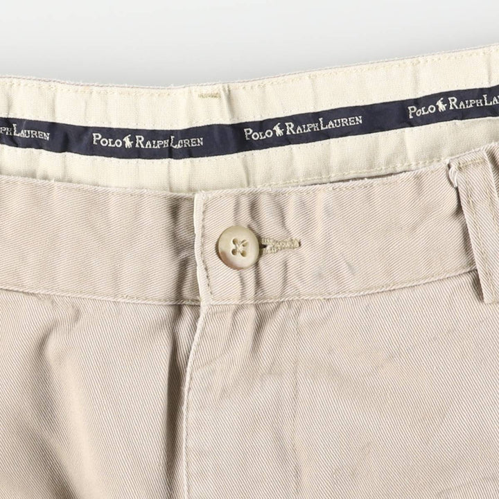 Ralph Lauren Polo Hammond Pant, two-pleat chino pants, men's size W34. cotton Beige type Vintage Second Hand