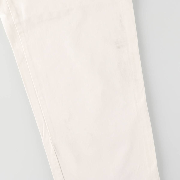 Ralph Lauren POLO by Ralph Lauren ANDREW PANT, two-pleat chino pants, men's, W32 equivalent cotton white type Vintage Second Hand