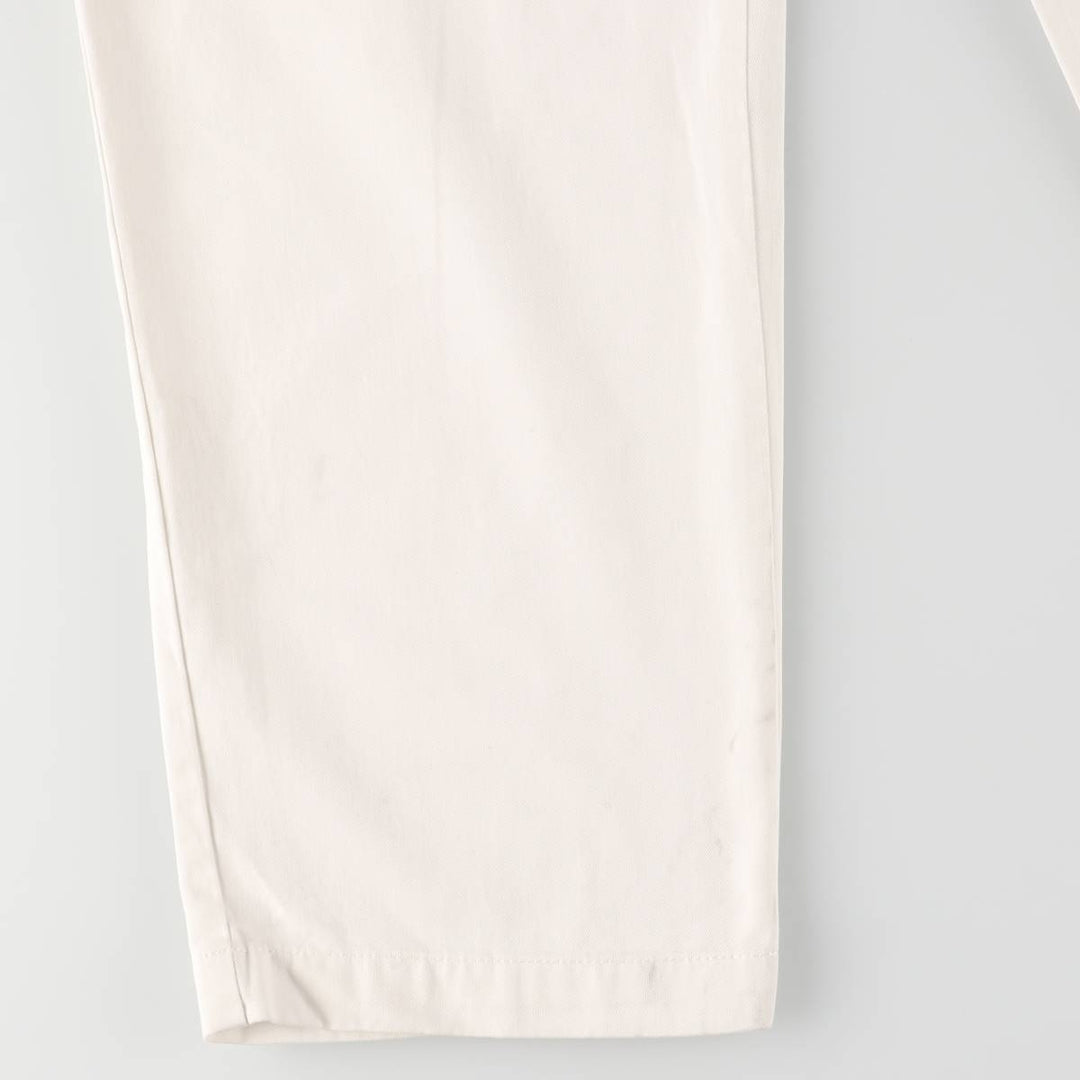 Ralph Lauren POLO by Ralph Lauren ANDREW PANT, two-pleat chino pants, men's, W32 equivalent cotton white type Vintage Second Hand