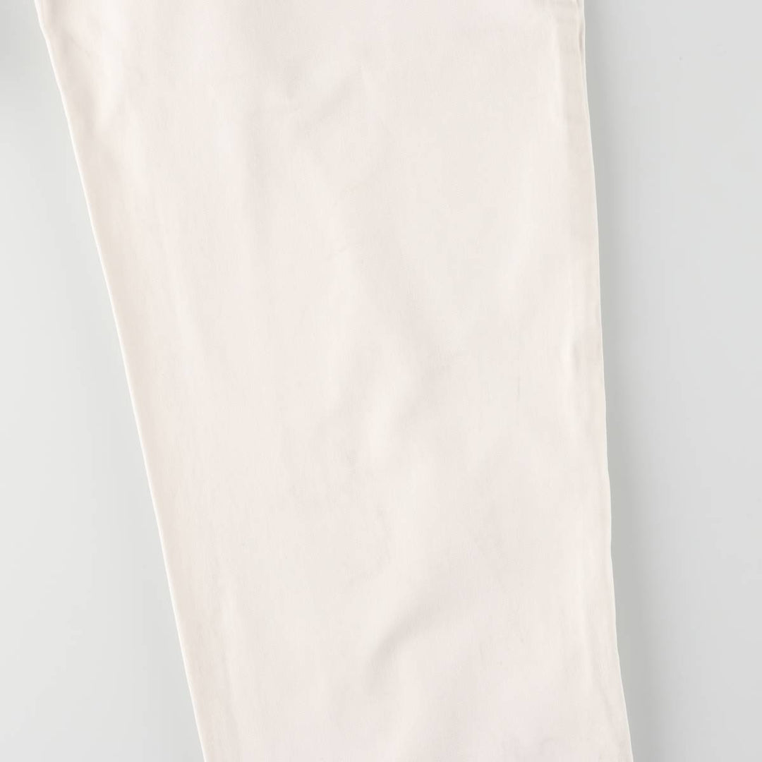 Ralph Lauren POLO by Ralph Lauren ANDREW PANT, two-pleat chino pants, men's, W32 equivalent cotton white type Vintage Second Hand