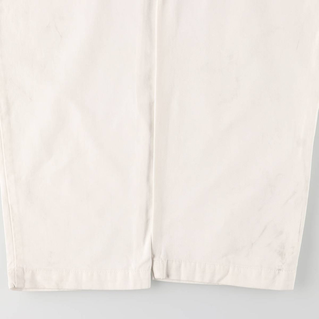 Ralph Lauren POLO by Ralph Lauren ANDREW PANT, two-pleat chino pants, men's, W32 equivalent cotton white type Vintage Second Hand