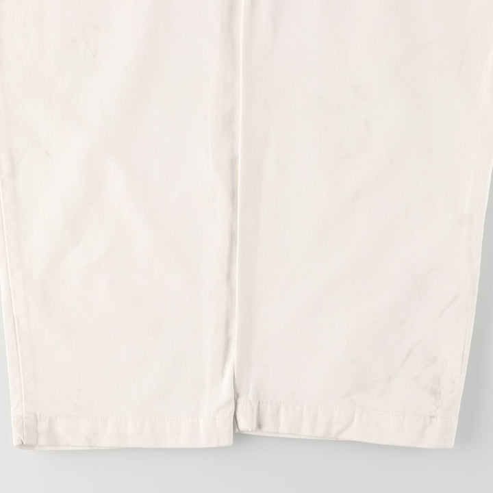 Ralph Lauren POLO by Ralph Lauren ANDREW PANT, two-pleat chino pants, men's, W32 equivalent cotton white type Vintage Second Hand