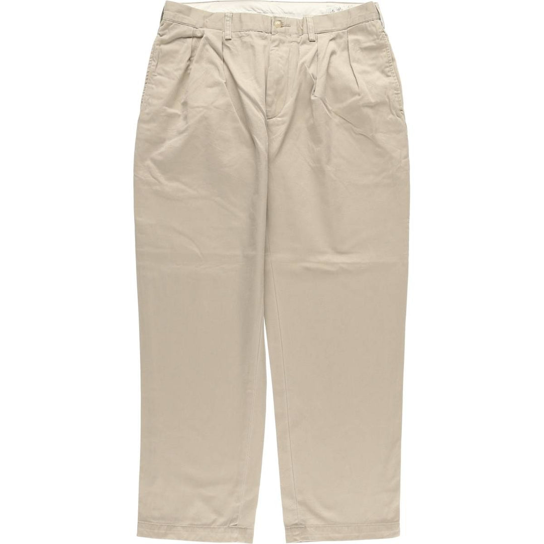 Ralph Lauren POLO by Ralph Lauren Classic Fit Two-Pleated Chino Pants, Men's, Size W34 cotton Beige type Vintage Second Hand