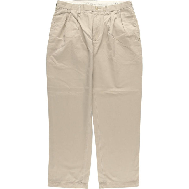 Ralph Lauren POLO by Ralph Lauren Classic Fit Two-Pleated Chino Pants, Men's, Size W34 cotton Beige type Vintage Second Hand