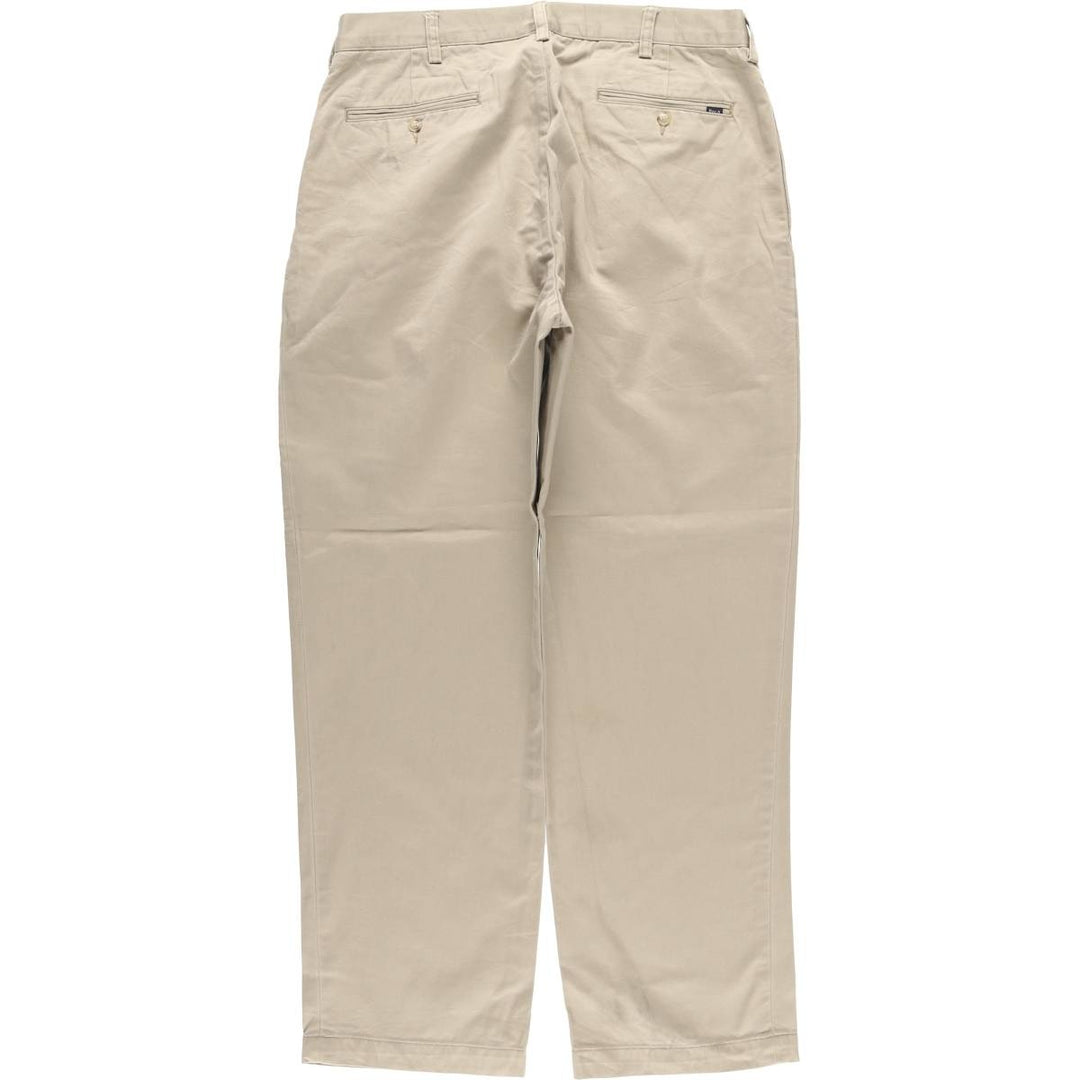 Ralph Lauren POLO by Ralph Lauren Classic Fit Two-Pleated Chino Pants, Men's, Size W34 cotton Beige type Vintage Second Hand