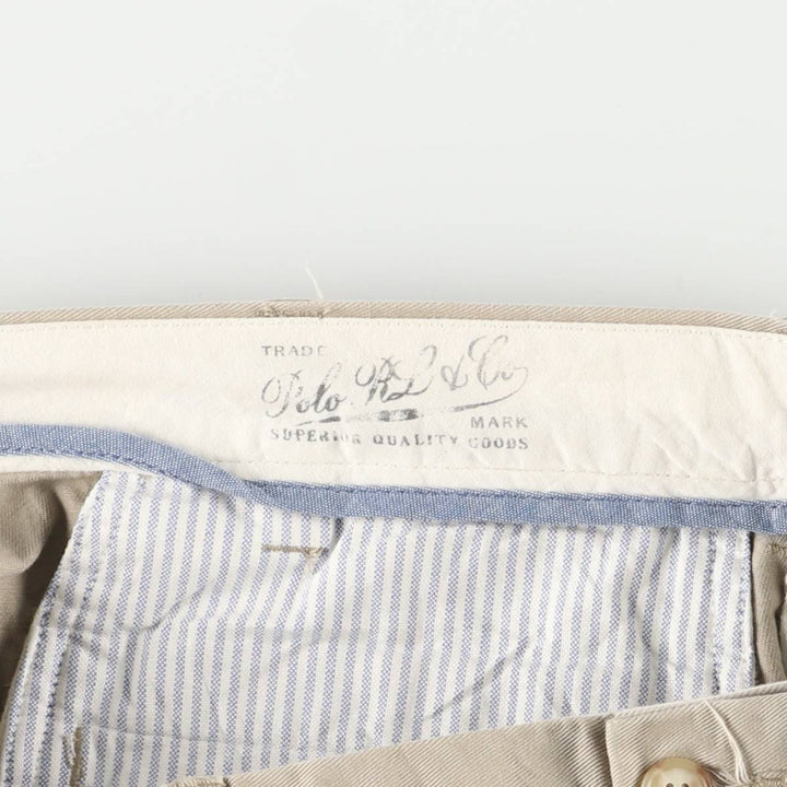 Ralph Lauren POLO by Ralph Lauren Classic Fit Two-Pleated Chino Pants, Men's, Size W34 cotton Beige type Vintage Second Hand