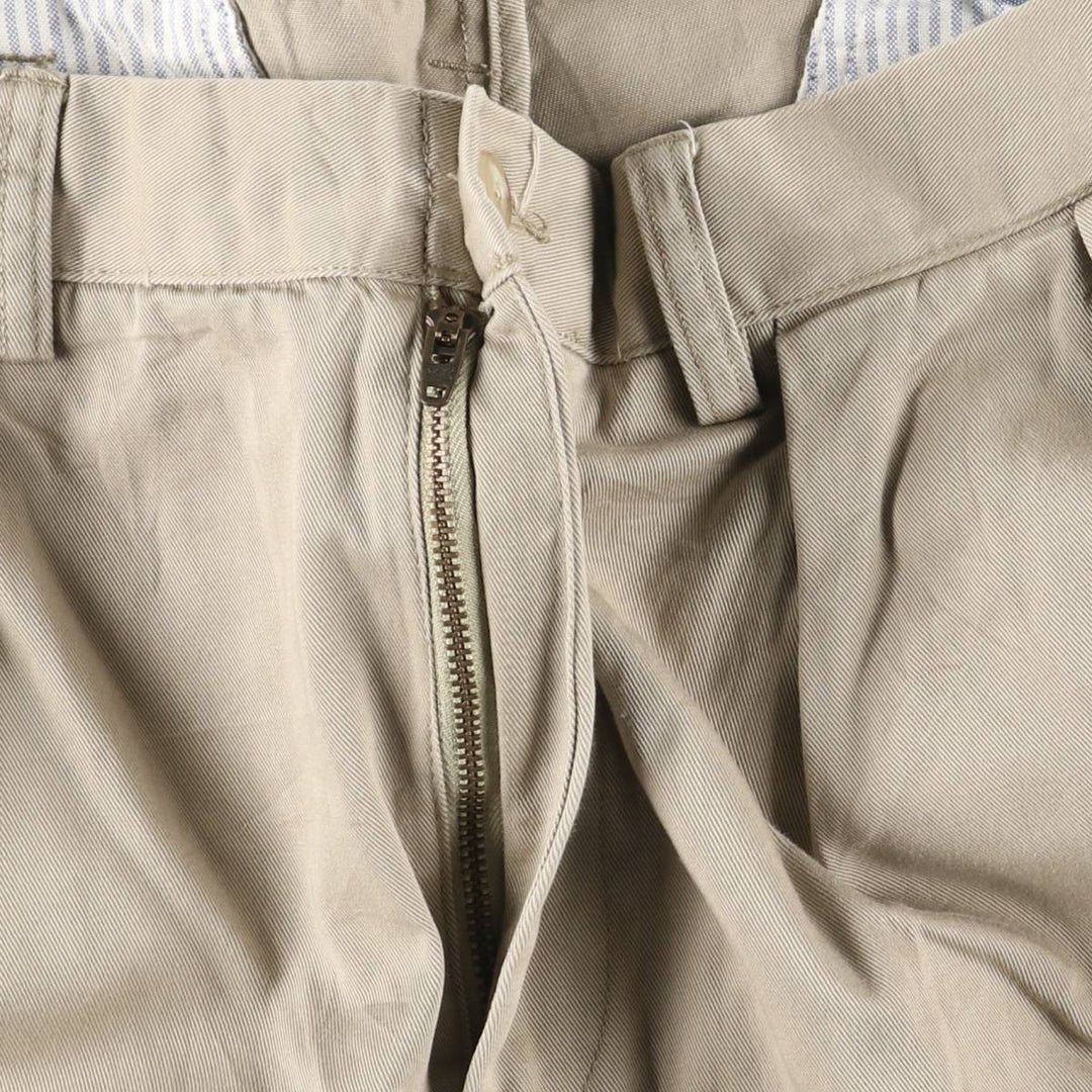 Ralph Lauren POLO by Ralph Lauren Classic Fit Two-Pleated Chino Pants, Men's, Size W34 cotton Beige type Vintage Second Hand