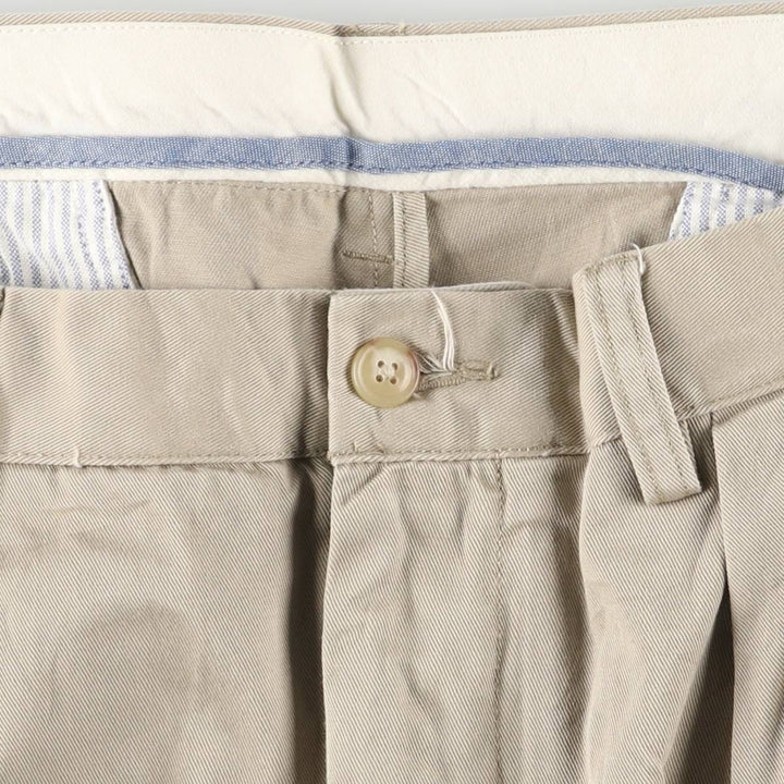 Ralph Lauren POLO by Ralph Lauren Classic Fit Two-Pleated Chino Pants, Men's, Size W34 cotton Beige type Vintage Second Hand