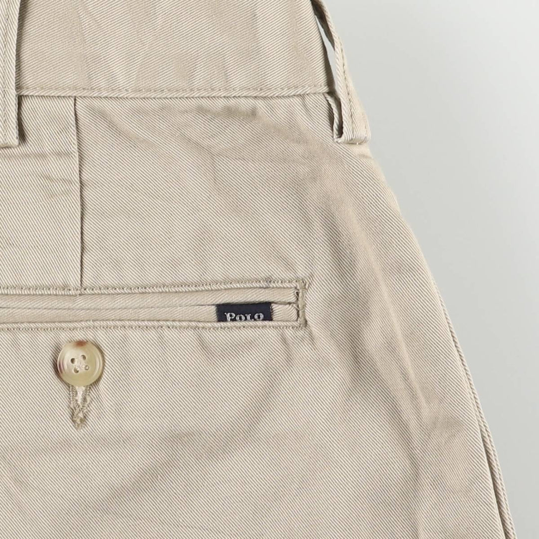 Ralph Lauren POLO by Ralph Lauren Classic Fit Two-Pleated Chino Pants, Men's, Size W34 cotton Beige type Vintage Second Hand