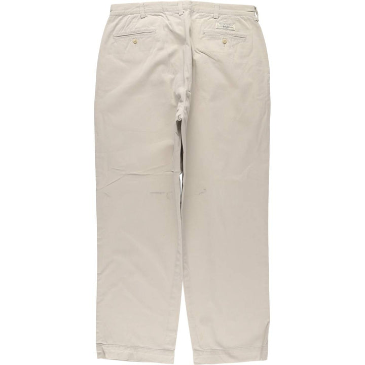 Ralph Lauren POLO by Ralph Lauren ANDREW PANT Two-pleat chino pants for men, equivalent to w36 cotton Beige type Vintage Second Hand