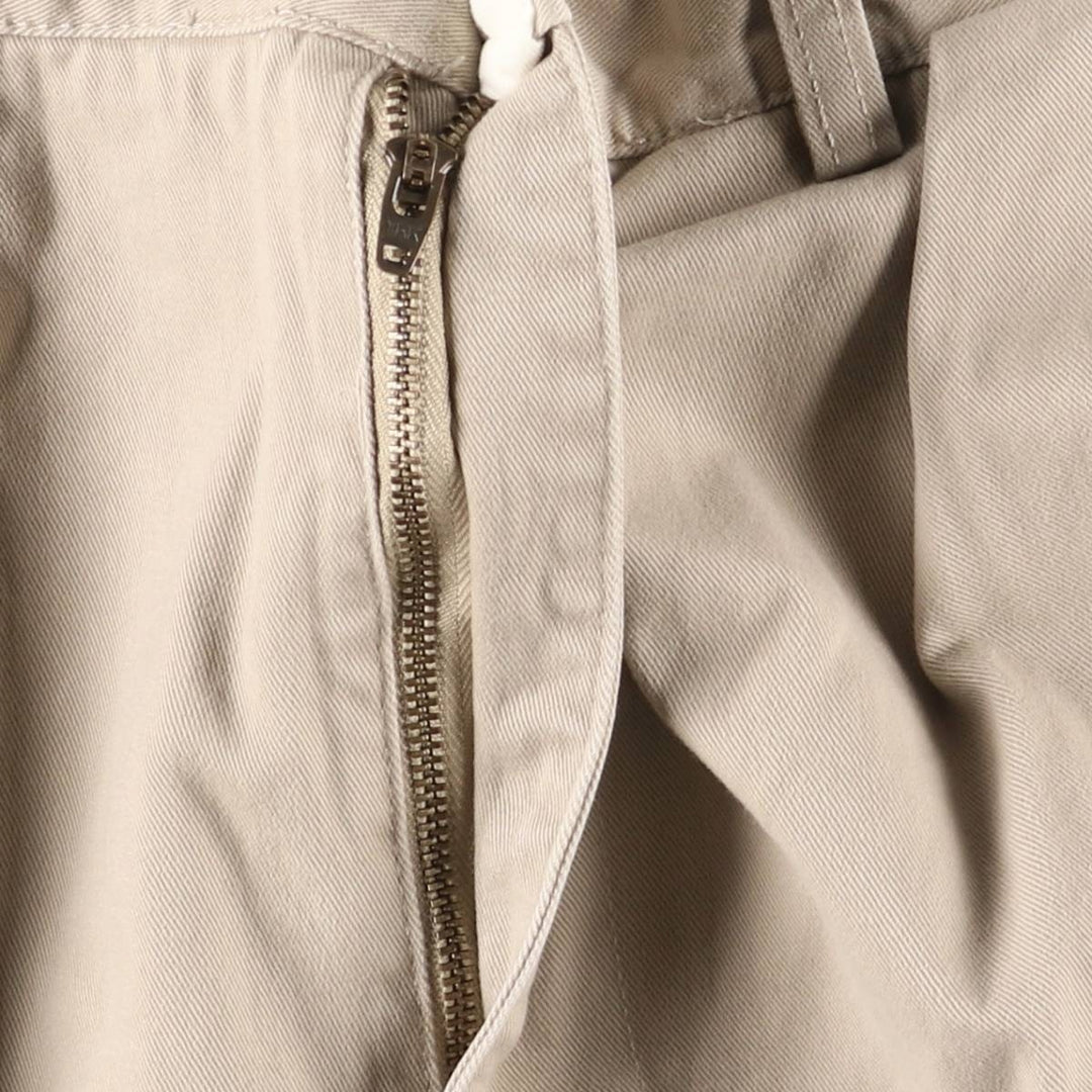 Ralph Lauren POLO by Ralph Lauren ANDREW PANT, two-pleat chino pants, men's, W35 equivalent cotton Beige type Vintage Second Hand