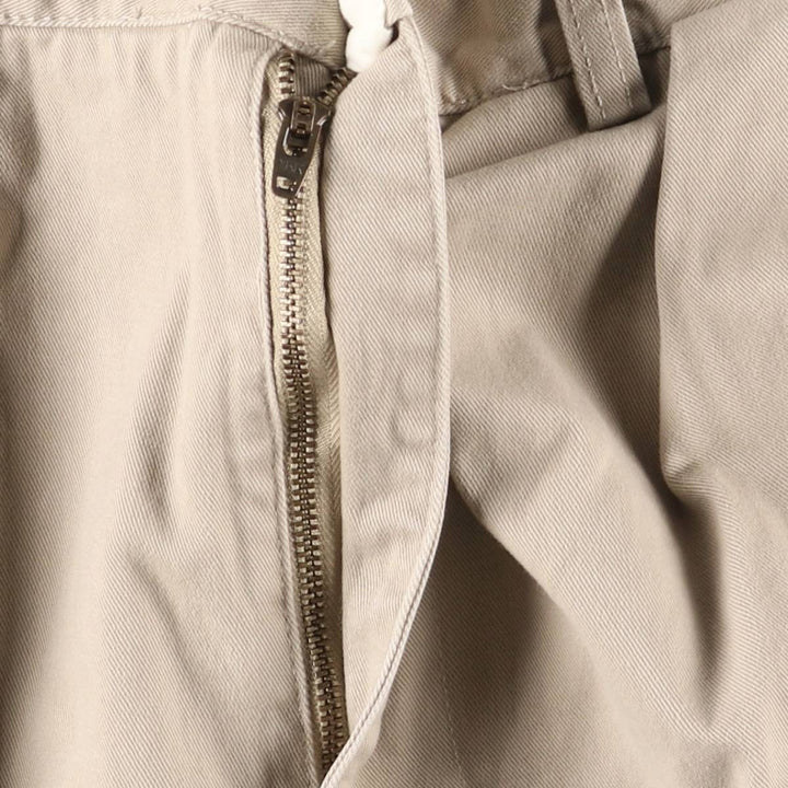 Ralph Lauren POLO by Ralph Lauren ANDREW PANT, two-pleat chino pants, men's, W35 equivalent cotton Beige type Vintage Second Hand