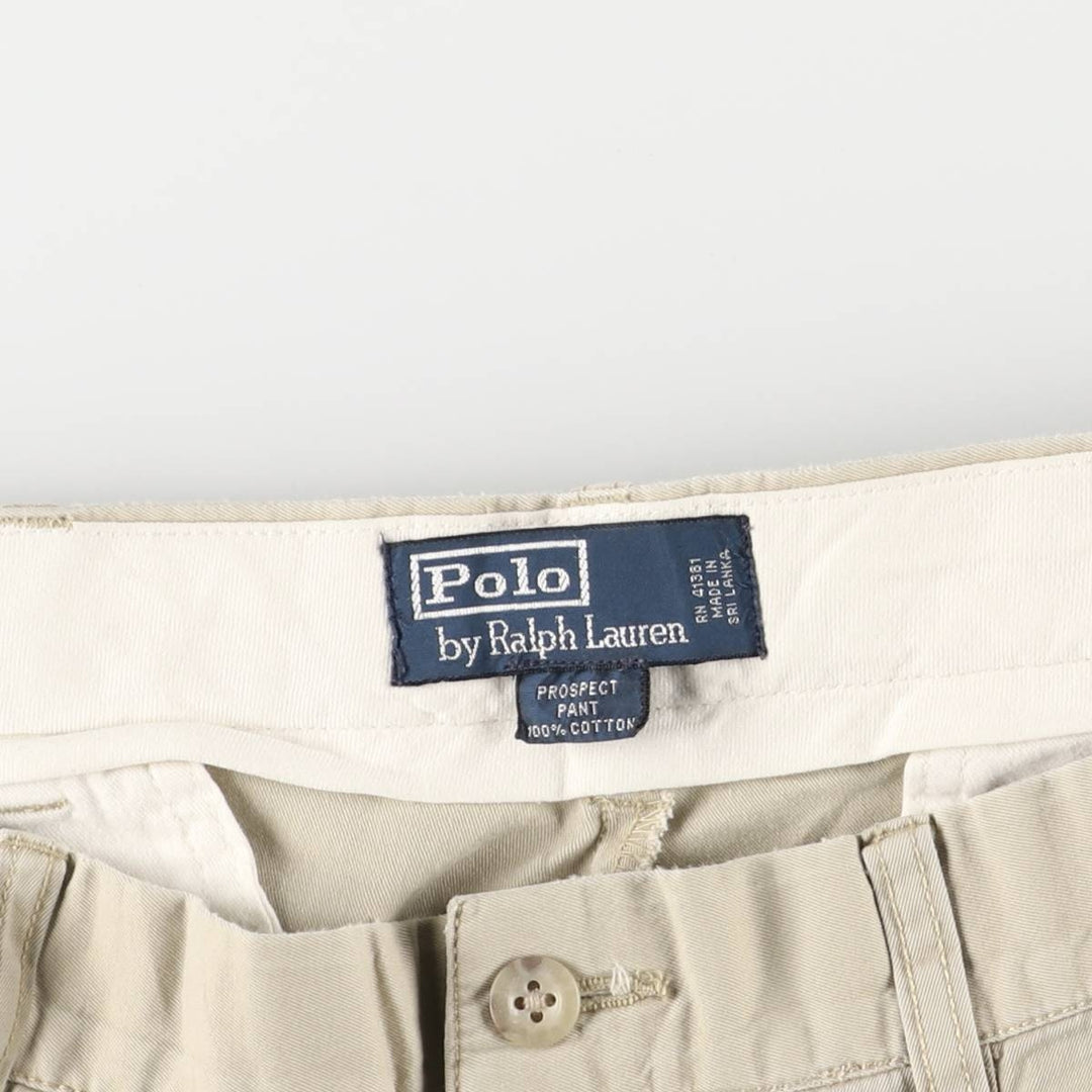 Ralph Lauren POLO by Ralph Lauren PROSPECT PANT Chino pants for men, equivalent to w36 cotton Beige type Vintage Second Hand