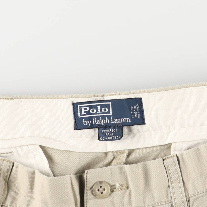Ralph Lauren POLO by Ralph Lauren PROSPECT PANT Chino pants for men, equivalent to w36 cotton Beige type Vintage Second Hand