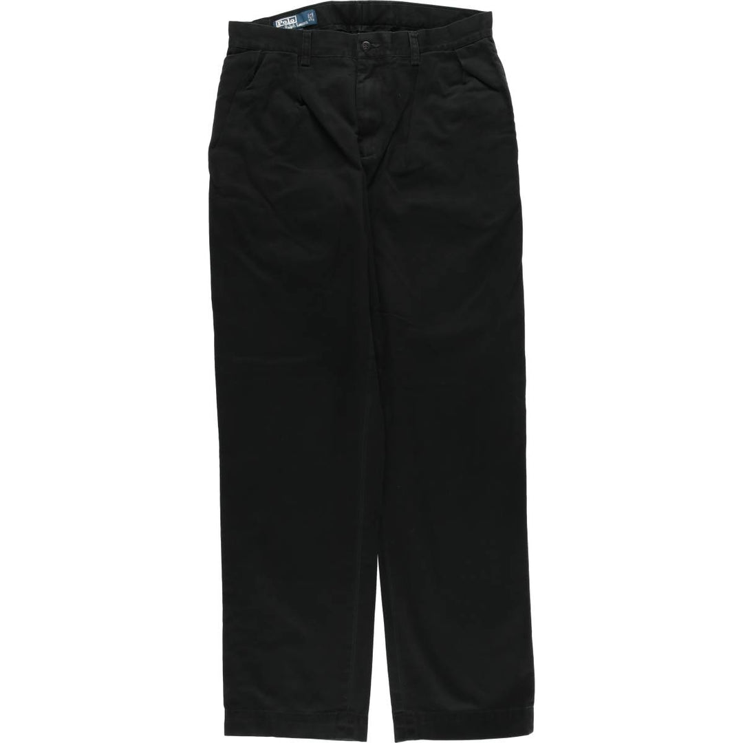 Ralph Lauren POLO by Ralph Lauren ETHAN PANT Two-pleat Chino Pants Men's Size W32 cotton black type Vintage Second Hand
