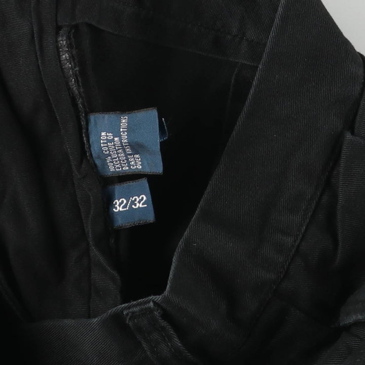 Ralph Lauren POLO by Ralph Lauren ETHAN PANT Two-pleat Chino Pants Men's Size W32 cotton black type Vintage Second Hand