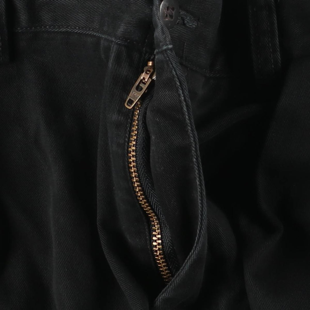 Ralph Lauren POLO by Ralph Lauren ETHAN PANT Two-pleat Chino Pants Men's Size W32 cotton black type Vintage Second Hand