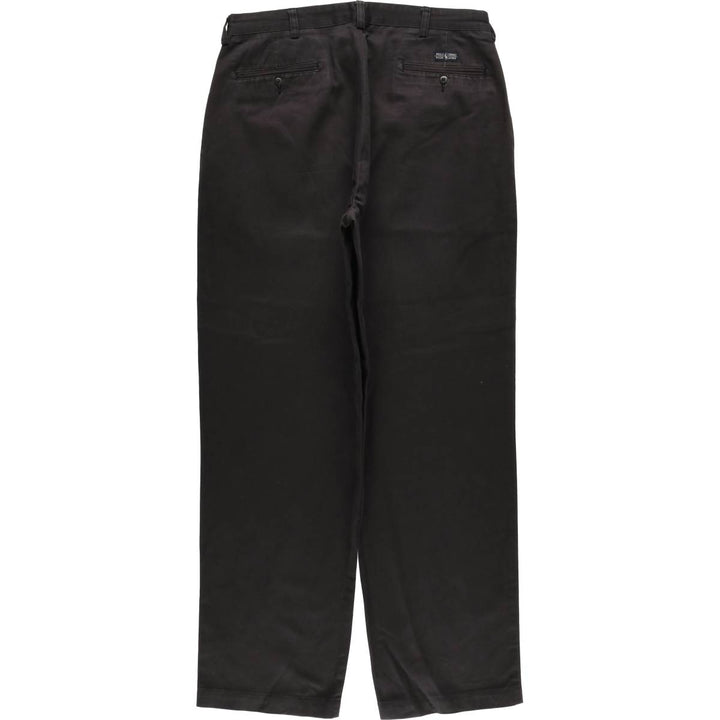 Ralph Lauren POLO by Ralph Lauren ANDREW PANT Two-pleat chino pants for men, equivalent to w36 cotton black type Vintage Second Hand