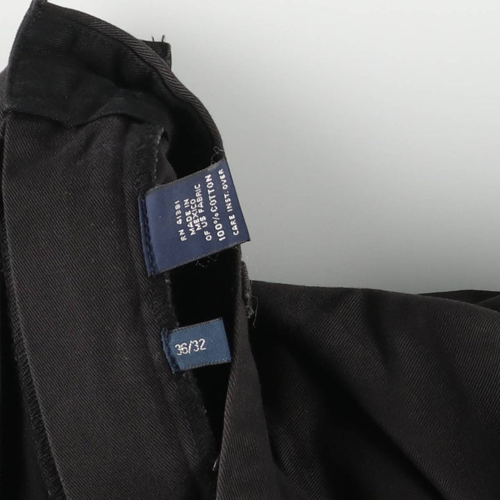 Ralph Lauren POLO by Ralph Lauren ANDREW PANT Two-pleat chino pants for men, equivalent to w36 cotton black type Vintage Second Hand