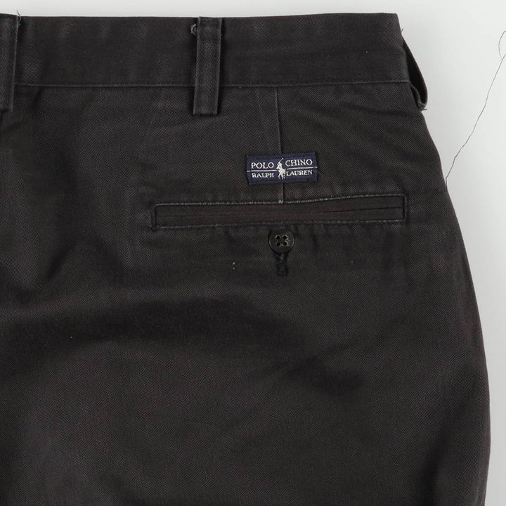 Ralph Lauren POLO by Ralph Lauren ANDREW PANT Two-pleat chino pants for men, equivalent to w36 cotton black type Vintage Second Hand
