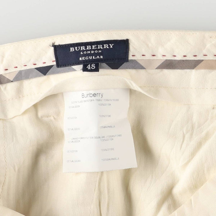 Vintage Burberry London work pants, men's size W36. cotton pale white type Vintage Second Hand