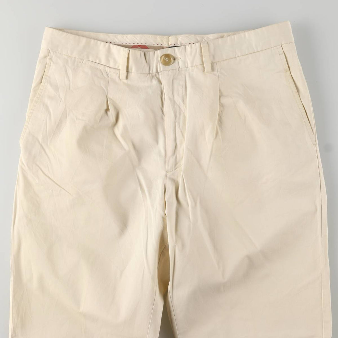Vintage Burberry London work pants, men's size W36. cotton pale white type Vintage Second Hand