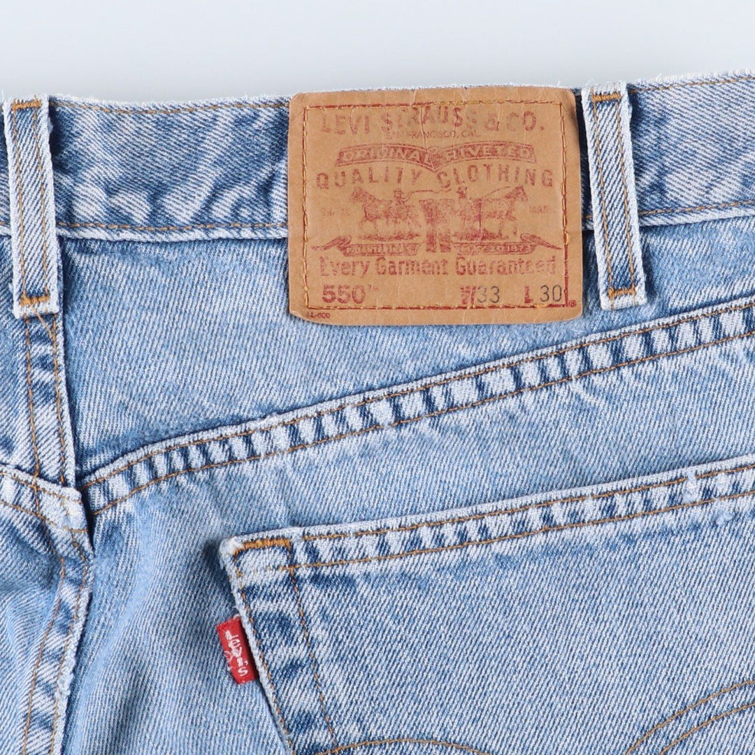 00'S Levi's 550 Relaxed Fit Tapered Denim Pants Men's W32 cotton Blue type light blue Vintage Second Hand