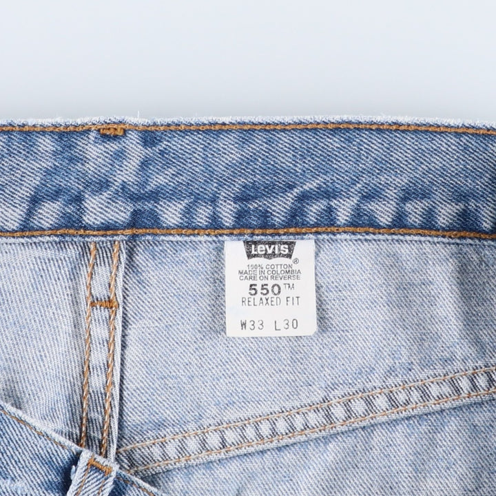 00'S Levi's 550 Relaxed Fit Tapered Denim Pants Men's W32 cotton Blue type light blue Vintage Second Hand