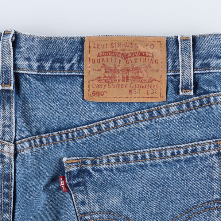 00'S Levi's 550 Relaxed Fit Tapered Denim Pants Men's W34 cotton Blue type light blue Vintage Second Hand