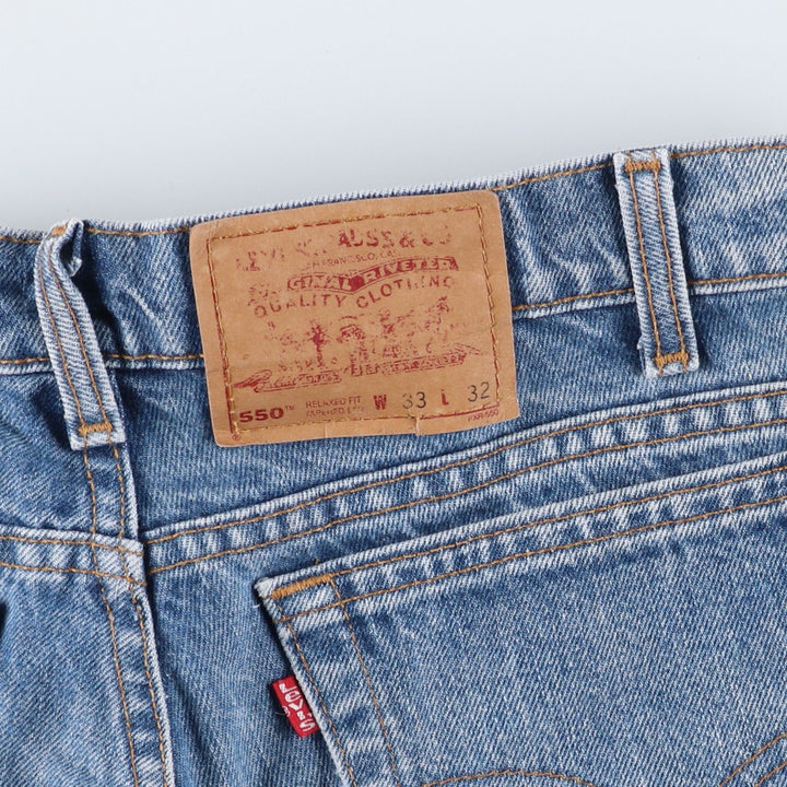 2000'S Levi's 550 Relaxed Fit Tapered Denim Pants, Men's Size 34 cotton Blue type light blue Vintage Second Hand