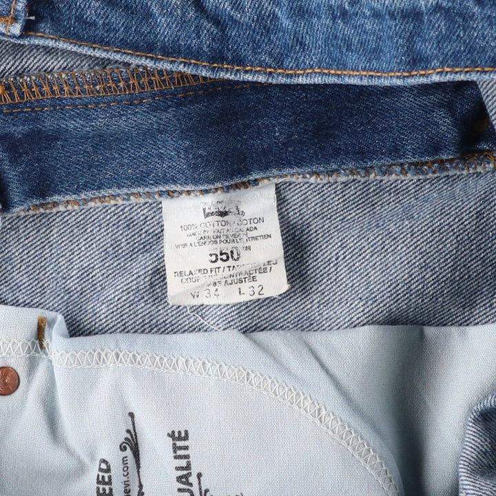 Levi's 550 Relaxed Fit Tapered Denim Pants Men's W34 Vintage cotton blue type Vintage Second Hand