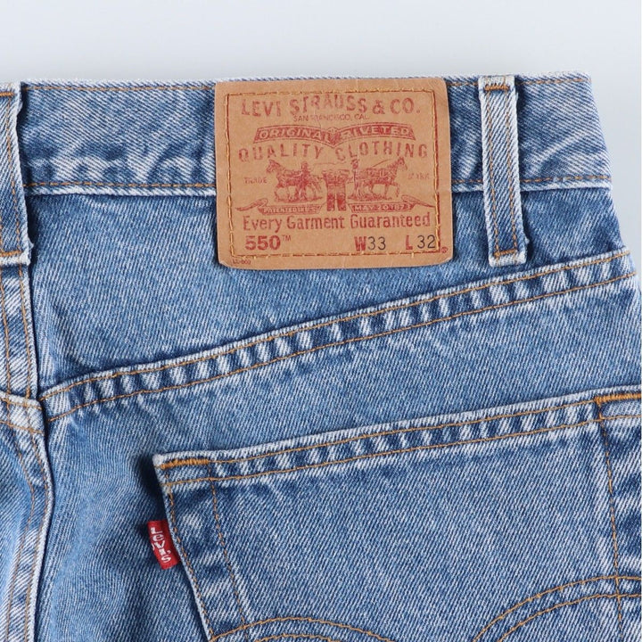 00'S Levi's 550 Relaxed Fit Tapered Denim Pants Men's W33 cotton Blue type light blue Vintage Second Hand