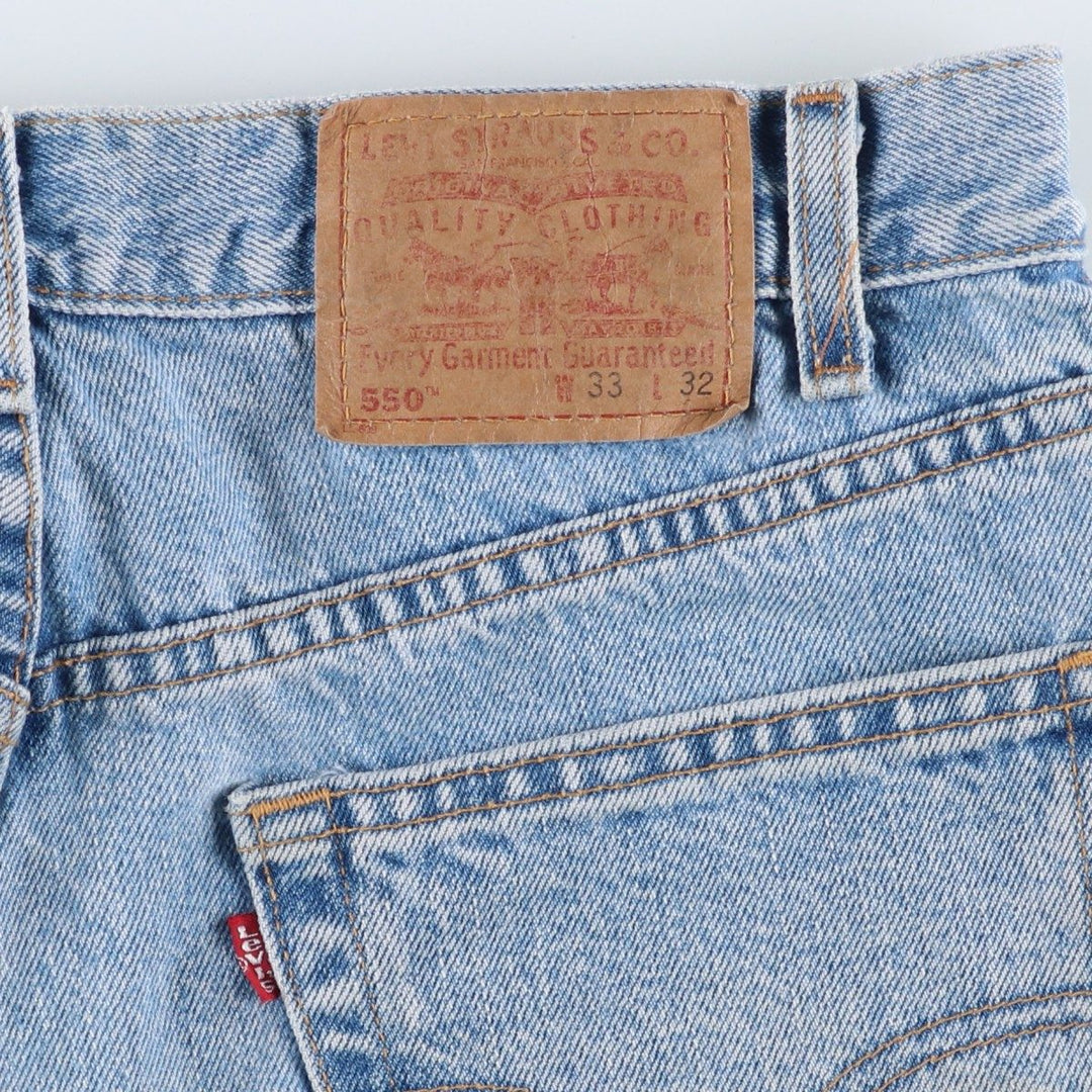 00'S Levi's 550 Relaxed Fit Tapered Denim Pants Men's W32 cotton Blue type light blue Vintage Second Hand